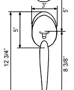 eBuilderDirect Satin Nickel Front Door Single Cylinder Handleset Handle Set with 838DC Left Lever