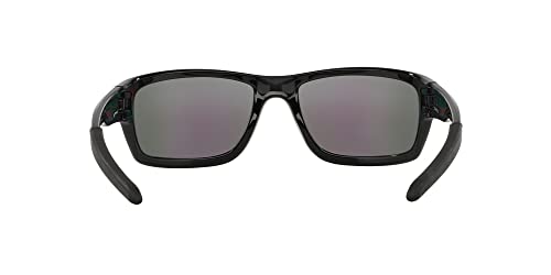 Oakley Men's OO9225 Rectangular Sunglasses, Black Ink/Jade Iridium Polarized, 60mm