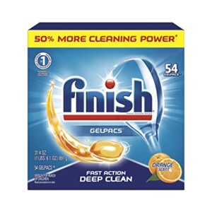 Finish Gelpacs Orange, 54ct, Dishwasher Detergent Tablets