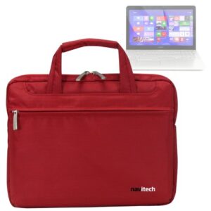 navitech red case/cover bag compatible with the laptop/notebook and tablet pc's compatible with the sony vaio fit 15
