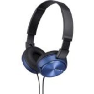 Sony MDR-ZX310AP ZX Series Wired On Ear Headphones with mic, Blue, 1 x 1 x 1 inche