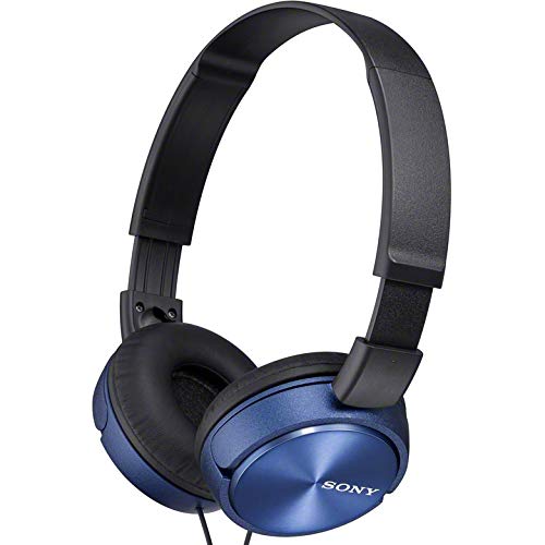 Sony MDR-ZX310AP ZX Series Wired On Ear Headphones with mic, Blue, 1 x 1 x 1 inche