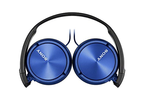 Sony MDR-ZX310AP ZX Series Wired On Ear Headphones with mic, Blue, 1 x 1 x 1 inche