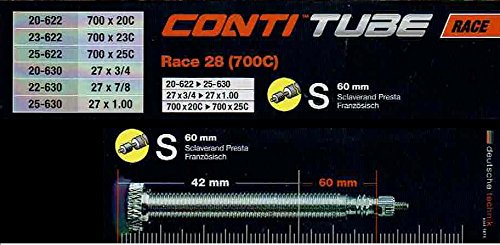 Continental 2 Set Tube Race 28 700 × 20-25 C (French Style 60 mm)