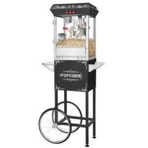 6127 great northern popcorn black gnp-800 all-star popcorn popper machine & cart, 8oz