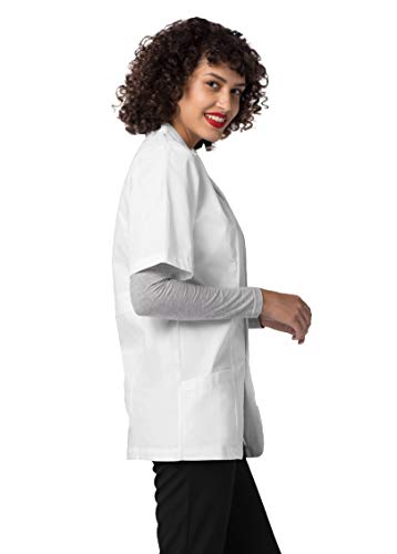 Adar Universal Unisex Lab Coats - Short Sleeve 31" Consultation Lab Coat - 2816 - White - L