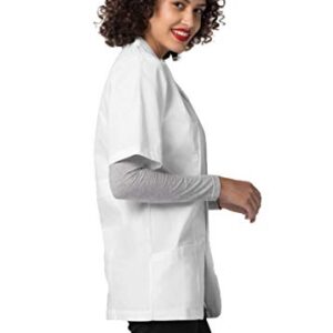 Adar Universal Unisex Lab Coats - Short Sleeve 31" Consultation Lab Coat - 2816 - White - M