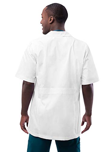 Adar Universal Unisex Lab Coats - Short Sleeve 31" Consultation Lab Coat - 2816 - White - M