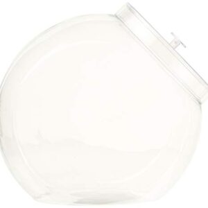 Amscan 410017 Clear Slanted Plastic Jar with lid | 80 Oz | 1 Pc