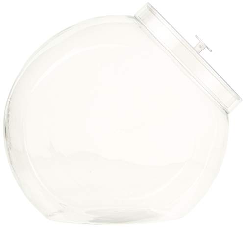 Amscan 410017 Clear Slanted Plastic Jar with lid | 80 Oz | 1 Pc