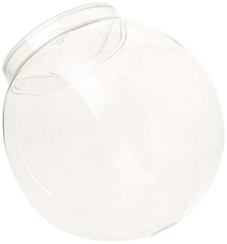 Amscan 410017 Clear Slanted Plastic Jar with lid | 80 Oz | 1 Pc