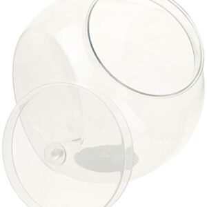 Amscan 410017 Clear Slanted Plastic Jar with lid | 80 Oz | 1 Pc