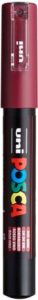 posca marker 1m in red wine, posca pens for art supplies, school supplies, rock art, fabric paint, fabric markers, paint pen, art markers, posca paint markers