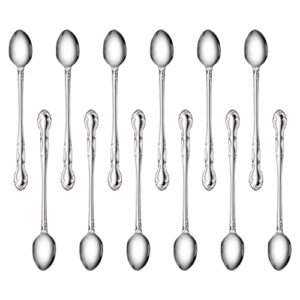 new star foodservice 58765 stainless steel rose pattern iced teaspoon 7.7-inch set of 12