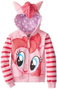 my little pony toddler girls' pinky pie cosplay hoodie, pinkie pie, 5-6