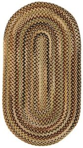 capel bangor amber 4' 0" x 6' 0" oval braided rug