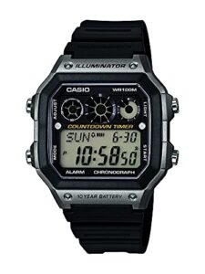casio men's ae-1300wh-8avcf illuminator digital display quartz black watch