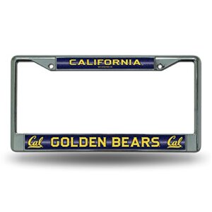 rico industries ncaa cal berkeley golden bears classic bling license plate chrome frame 12" x 6"