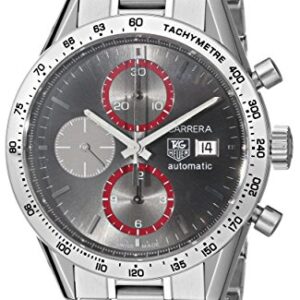 TAG Heuer Men's CV201AB.BA0794 Carrera Analog Display Swiss Automatic Silver Watch