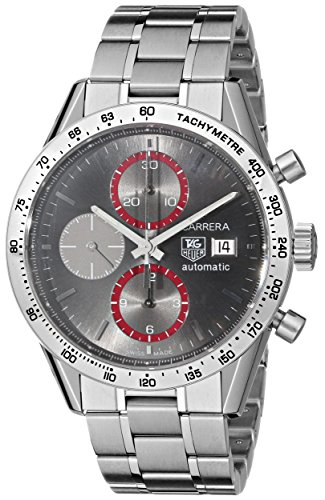 TAG Heuer Men's CV201AB.BA0794 Carrera Analog Display Swiss Automatic Silver Watch