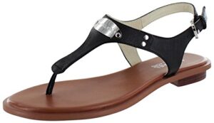 michael kors plate thong womens gladiator sandals black size 7