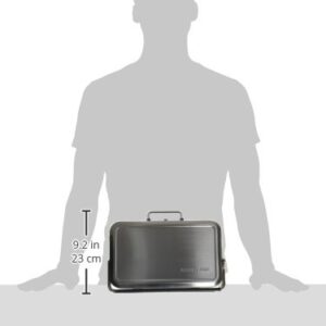 Kikkerland BQ01 Portable BBQ Suitcase, Silver