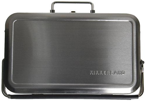 Kikkerland BQ01 Portable BBQ Suitcase, Silver