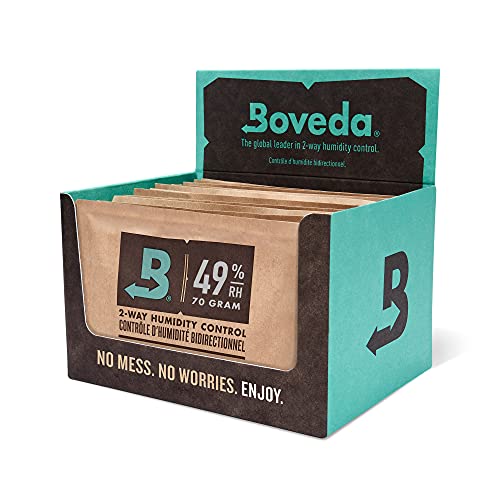 Boveda 49% Two-Way Humidity Control Replacement Packs for Boveda Starter Kits for Music – 12 Pack – Moisture Absorbers for Instrument Cases – Humidifier Packs – Individually Wrapped Hydration Packets