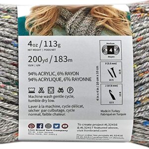 Lion Brand Yarn Heartland Yarn for Crocheting, Knitting, and Weaving, Multicolor Yarn, 1-Pack, Mount Rainier Tweed