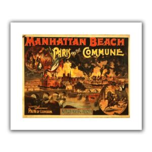 artwall "manhattan beach paris and the commune, c.1891 gallery-wrapped canvas artwork by american school 19th century, 28 by 22-inch