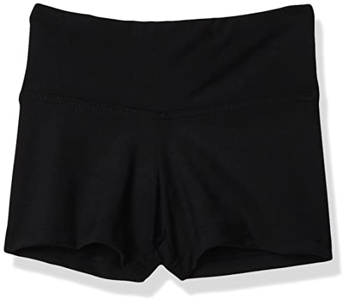 Capezio girls Team Basic Gusset athletic shorts, Black, 4 5 US