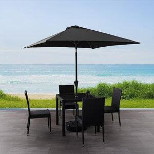 CorLiving PPU-300-U Patio Umbrella, Black