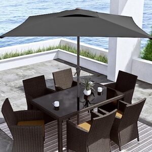 CorLiving PPU-300-U Patio Umbrella, Black