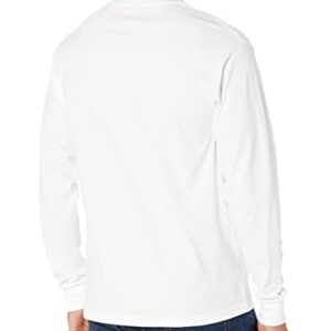 Hanes Men's Long Sleeve Beefy-T Shirt, White, X-Large (Pack of 2)