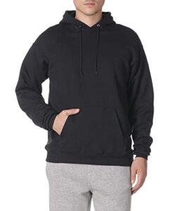 hanes men's ultimate cotton heavyweight pullover hoodie sweatshirt, black, large