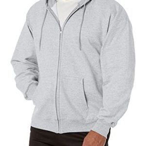 Hanes Men's Full Zip Ultimate Heavyweight Hoodie, Light Steel, Medium