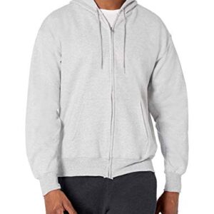 Hanes Men's Full Zip Ultimate Heavyweight Hoodie, Light Steel, Medium