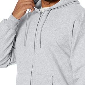 Hanes Men's Full Zip Ultimate Heavyweight Hoodie, Light Steel, Medium