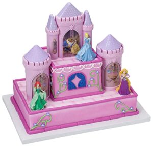 decopac disney princess happily ever after signature decoset cake topper, 4.8" l x 2.5" w x 6" h, pink