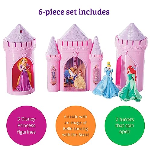 DECOPAC Disney Princess Happily Ever After Signature DecoSet Cake Topper, 4.8" L x 2.5" W x 6" H, Pink