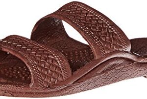 Surf Ware Brown Rubber Sandal, Hawaiian Classics Slide Slipper (8)