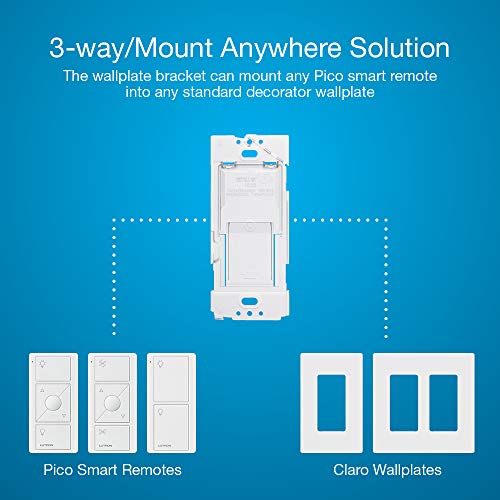 Lutron Caseta Wall Plate Bracket for Pico Smart Remote | PICO-WBX-ADAPT,White