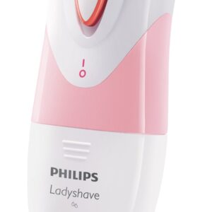 Philips Beauty SatinShave Essential Women's Wet & Dry Electric Shaver for Legs, Cordless, Pink and White, HP6306/50