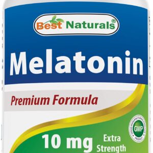 Best Naturals Melatonin 10mg (Non-GMO) Tablets - Helps Promote Relaxation & Sleep - 120 Count