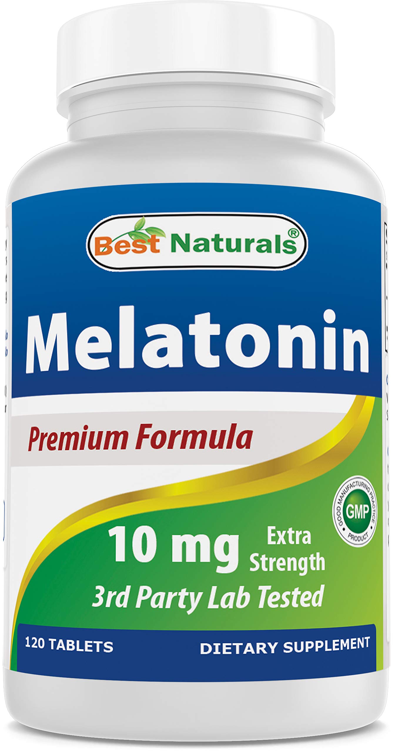 Best Naturals Melatonin 10mg (Non-GMO) Tablets - Helps Promote Relaxation & Sleep - 120 Count