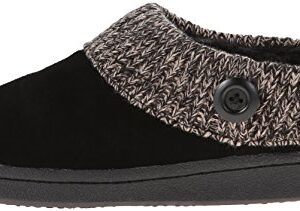 Clarks Women's Knit Scuff Slipper, Black, 8 M US