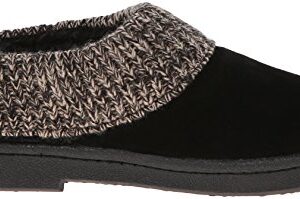 Clarks Women's Knit Scuff Slipper, Black, 8 M US