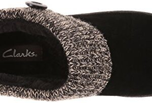 Clarks Women's Knit Scuff Slipper, Black, 8 M US