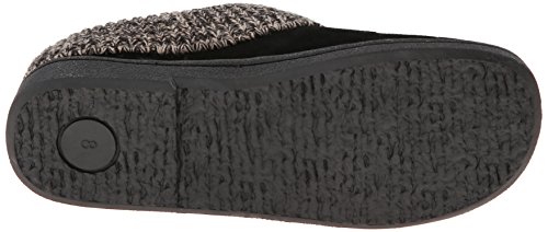 Clarks Women's Knit Scuff Slipper, Black, 8 M US