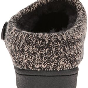 Clarks Women's Knit Scuff Slipper, Black, 8 M US